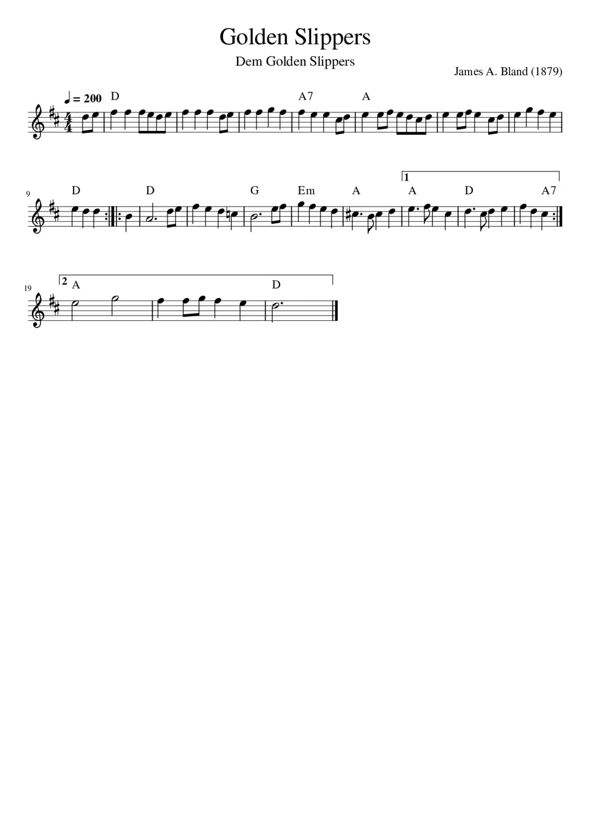 Golden Slippers - Page 1