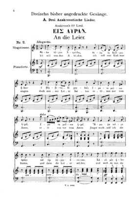 3 Anakreontische Lieder