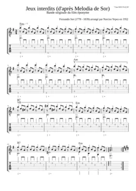 Jeux interdits (Guitar) Spanische Romanze