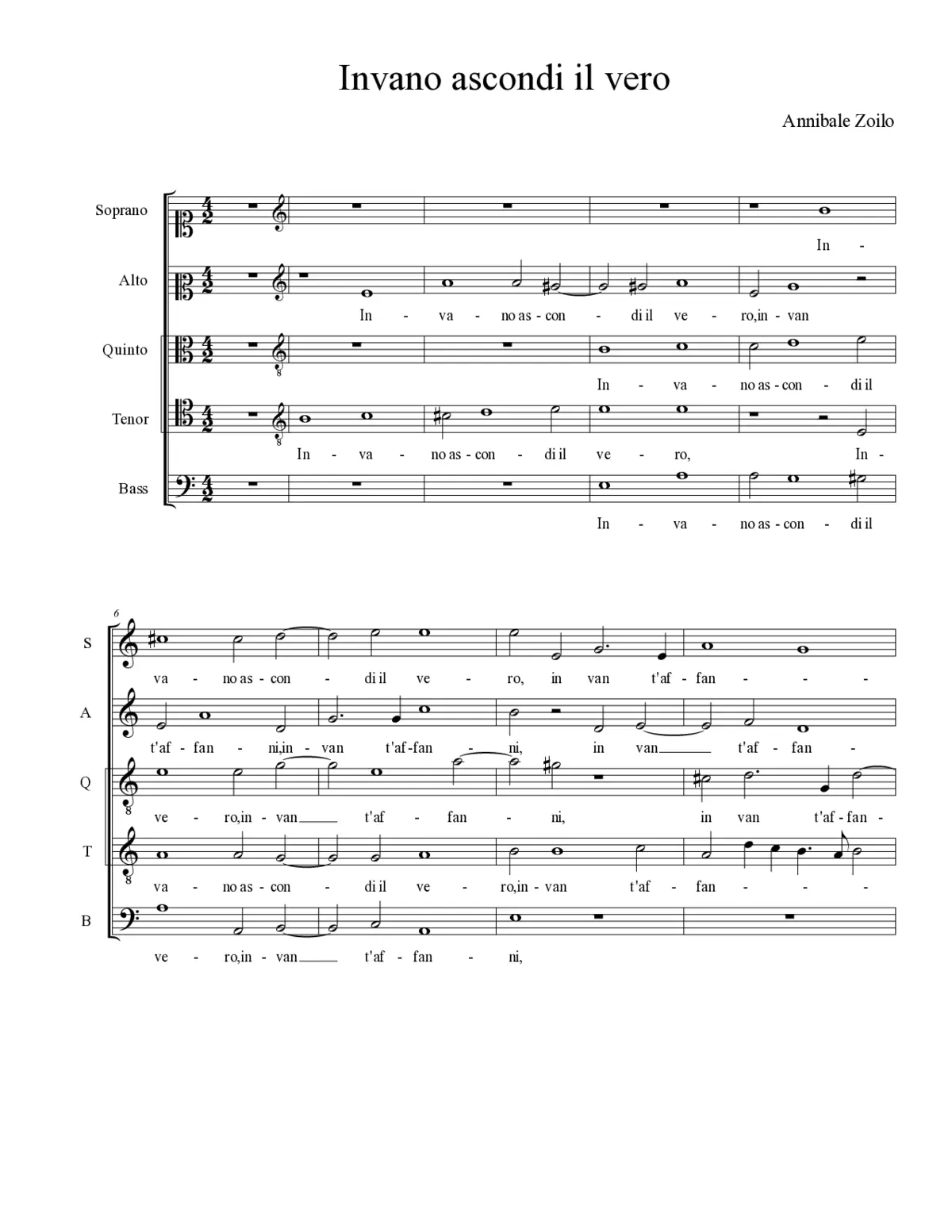 In vano ascondi il vero - Page 1