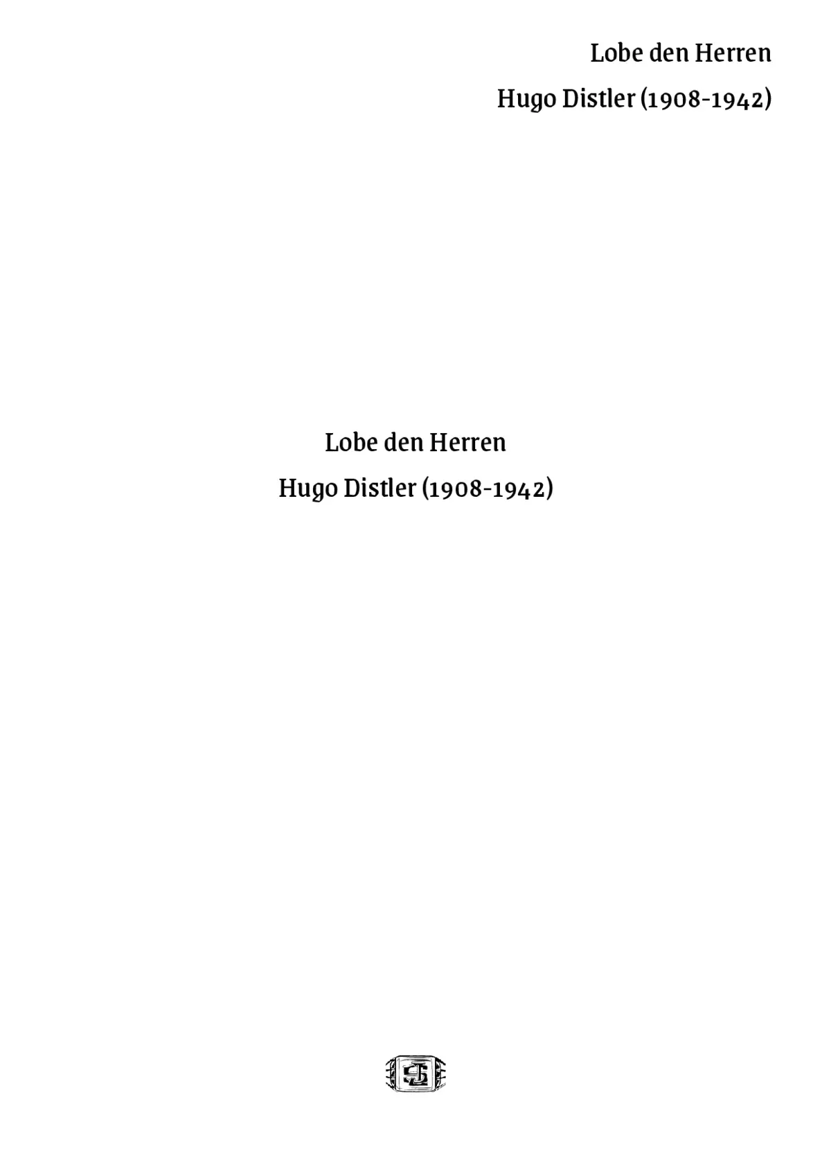 Lobe den Herren - Page 1