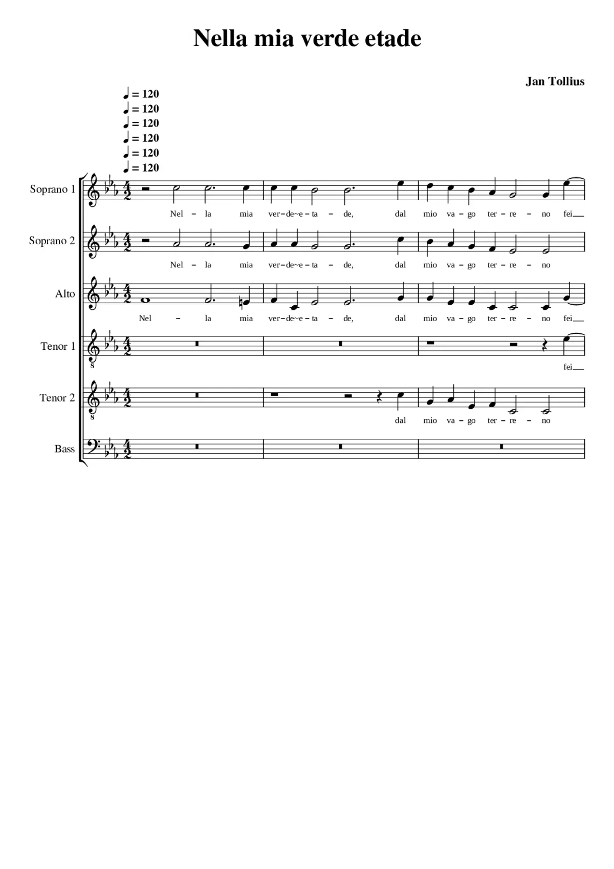 Nella mia verde etade - Page 1