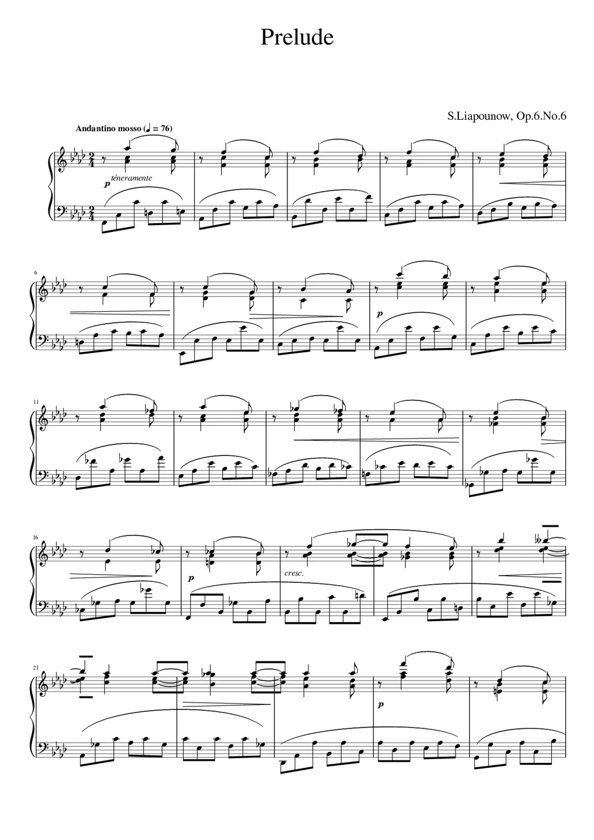 7 Preludes Op.6 - Page 1