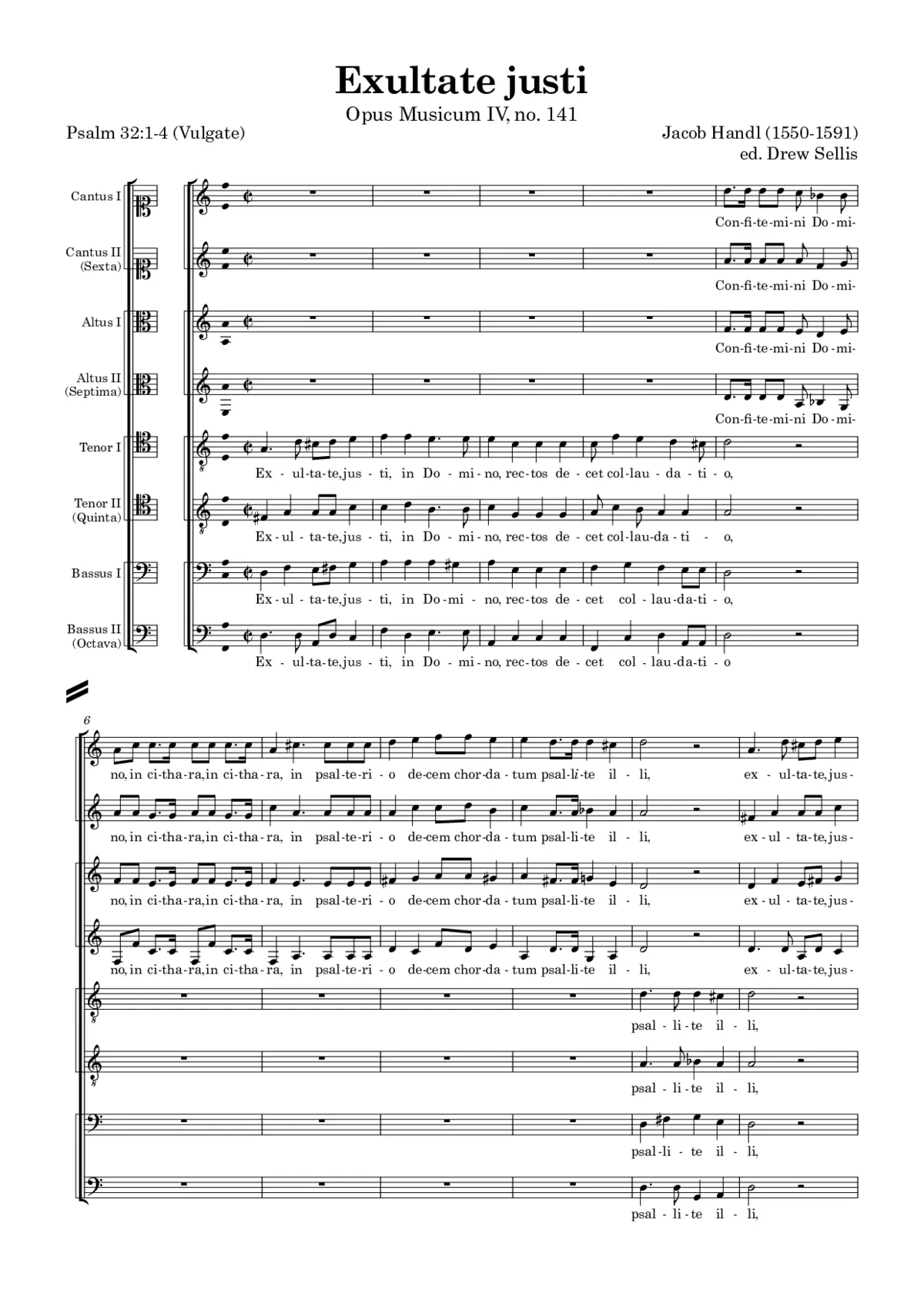 Exultate justi - Page 1