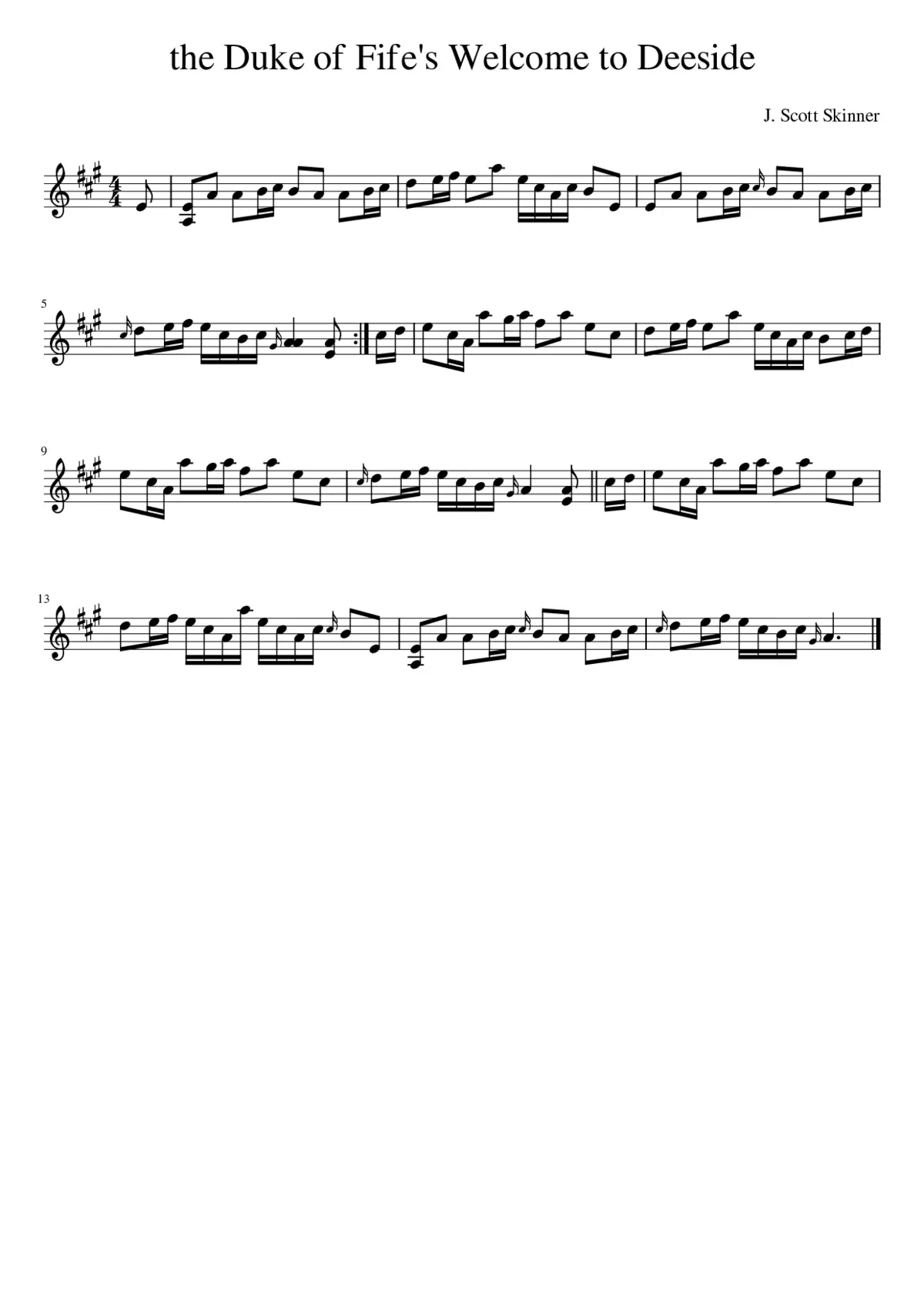 The Duke Of Fife's Welcome To Deeside - Page 1