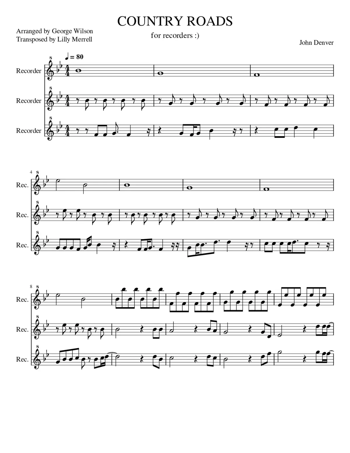 Take Me Home Country Roads - Page 1