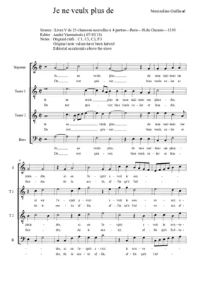 Je ne veulx plus