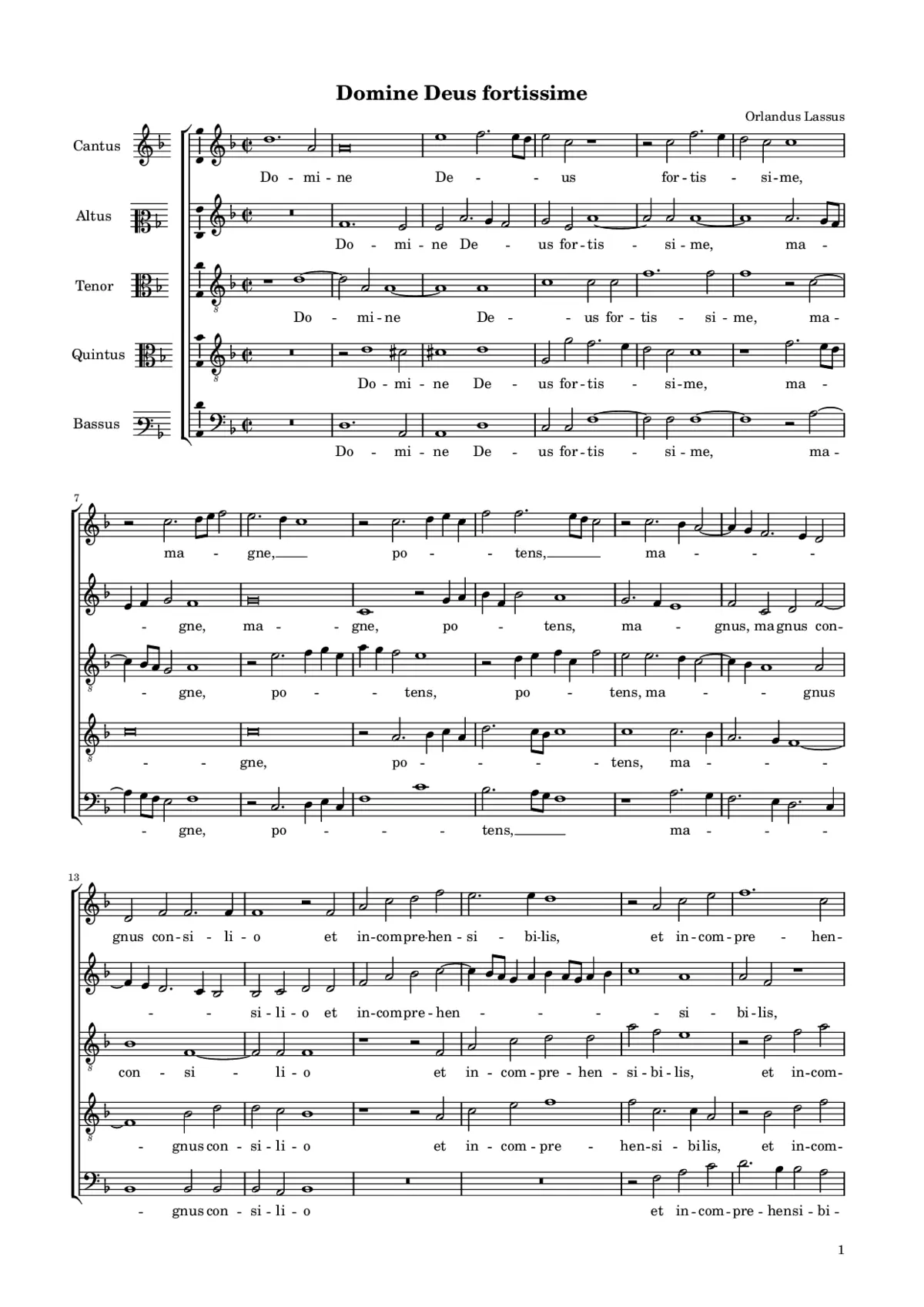 Domine Deus fortissime - Page 1