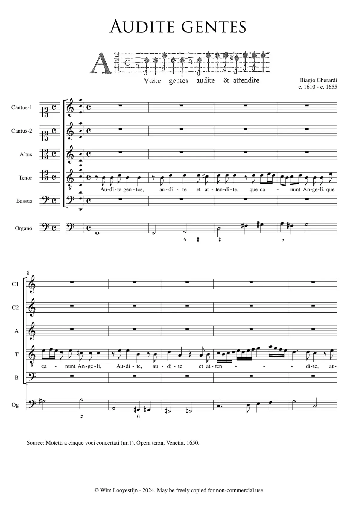 Audite gentes - Page 1