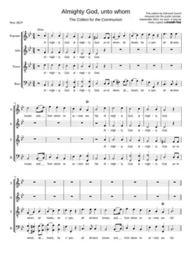 Almighty God unto whom