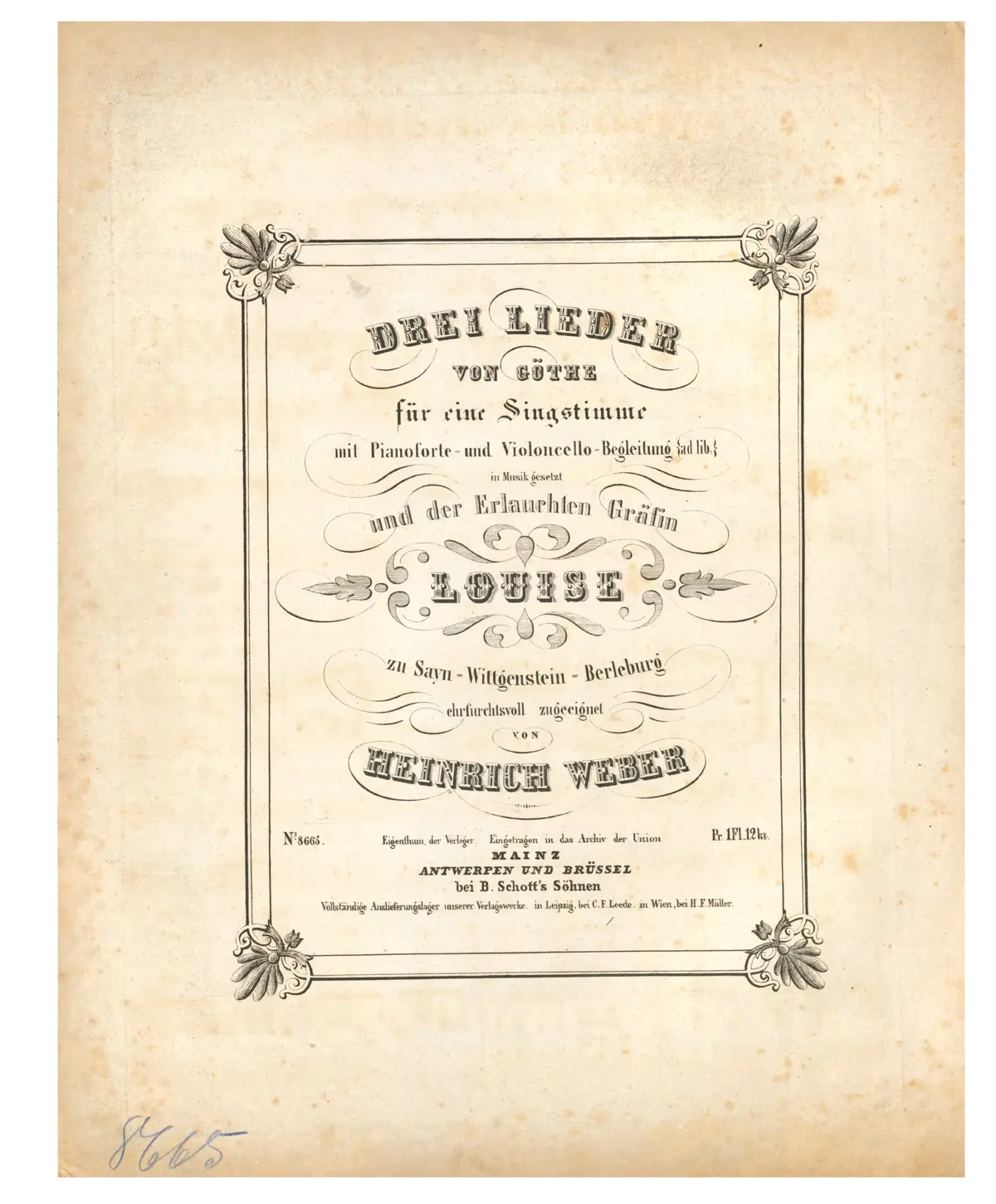 3 Lieder von Goethe - Page 1