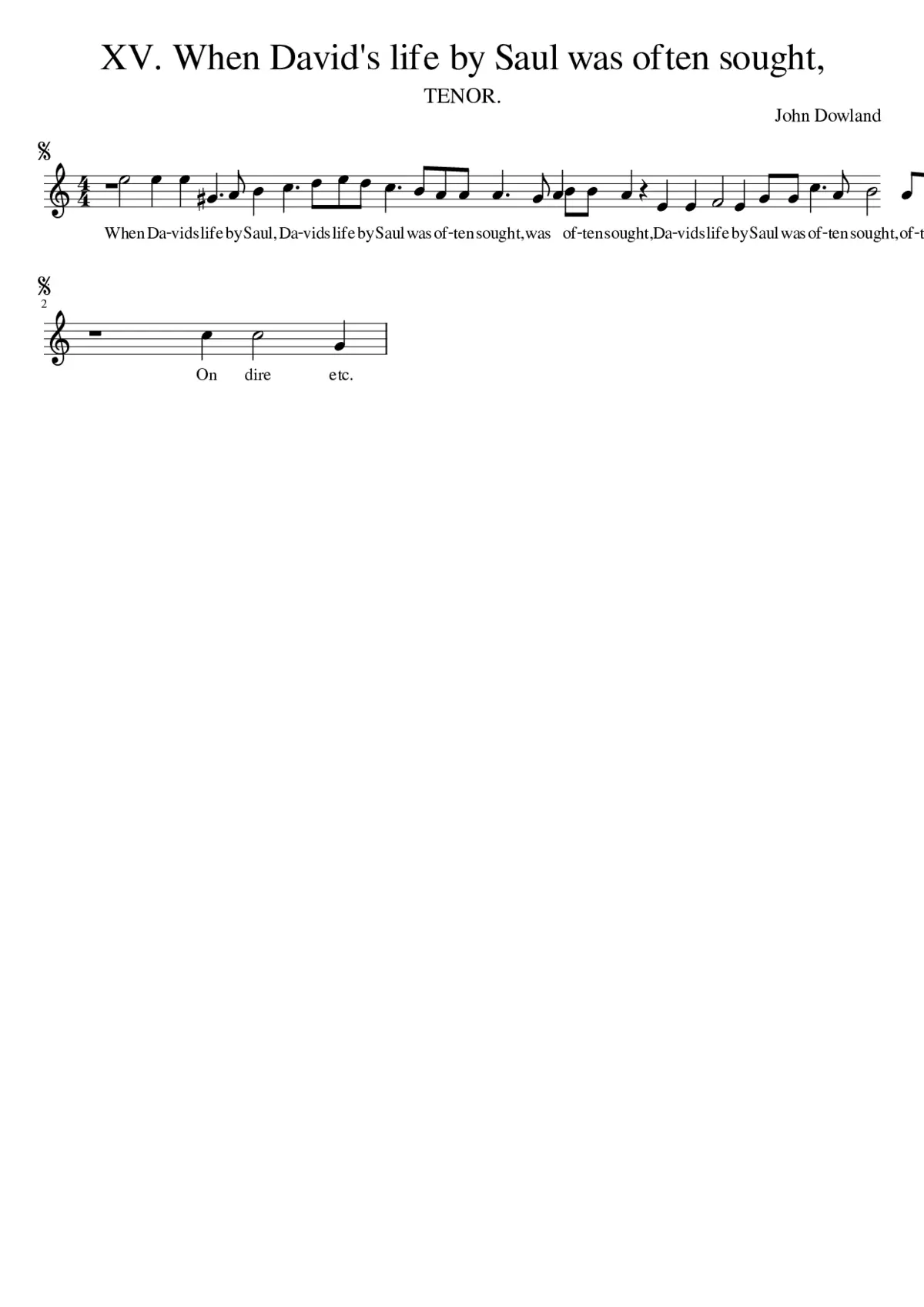 XV. When David's life by Saul was often sought - Page 1