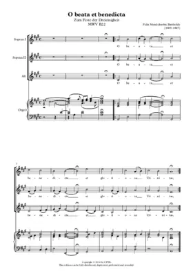 O beata et benedicta MWV B 22
