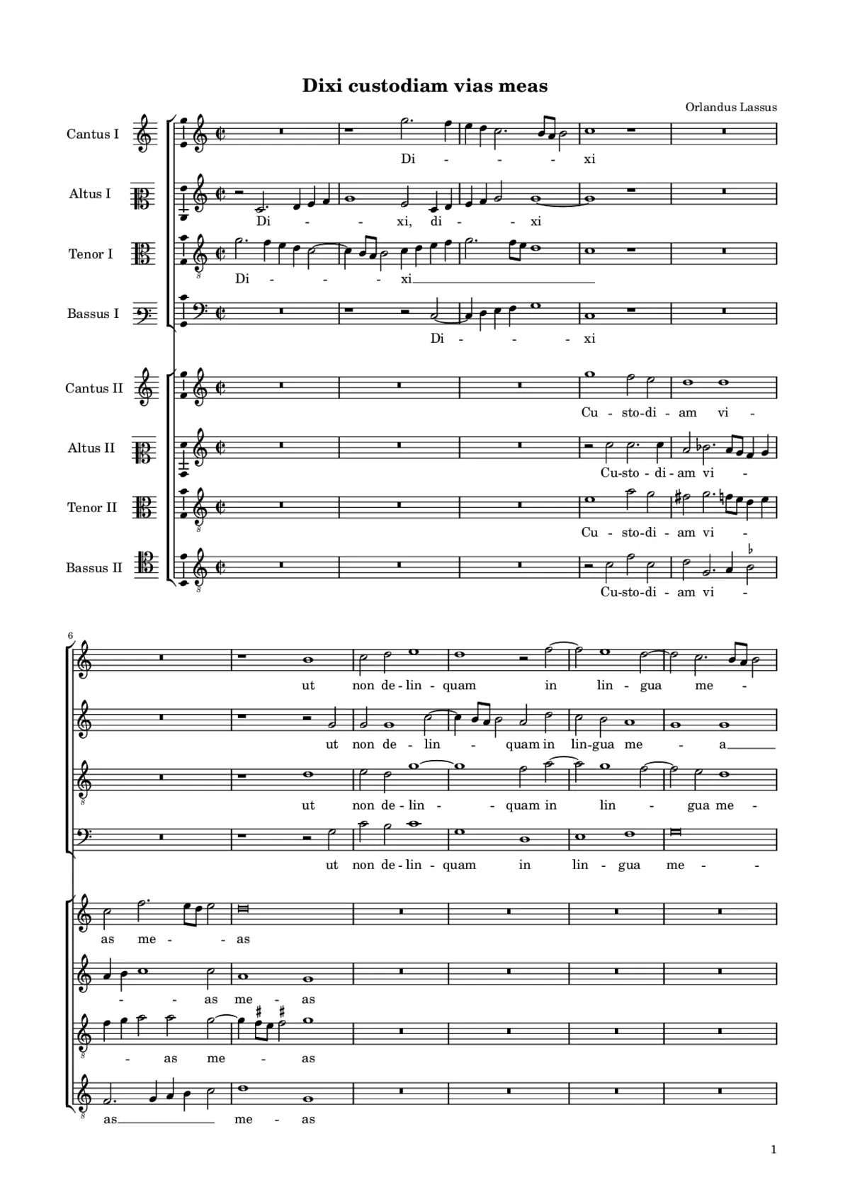 Dixi custodiam vias meas - Page 1