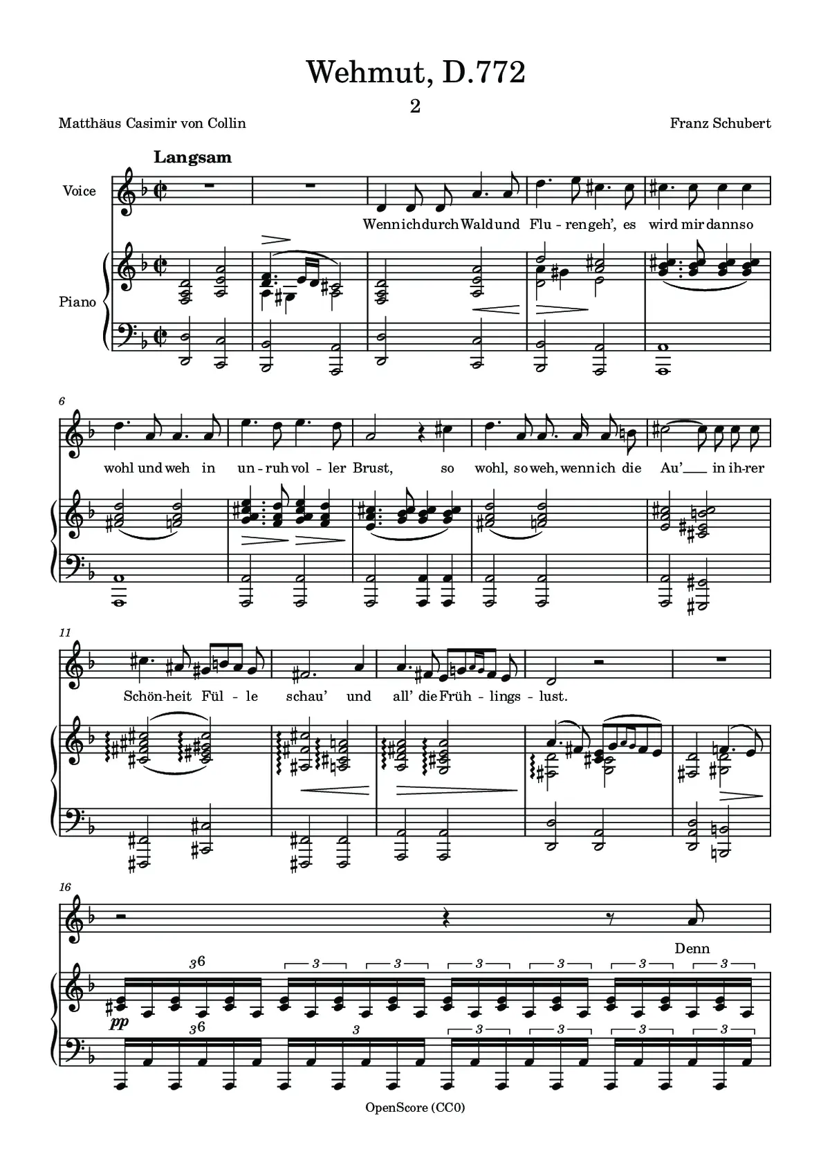 Wehmut, D.772 - Page 1