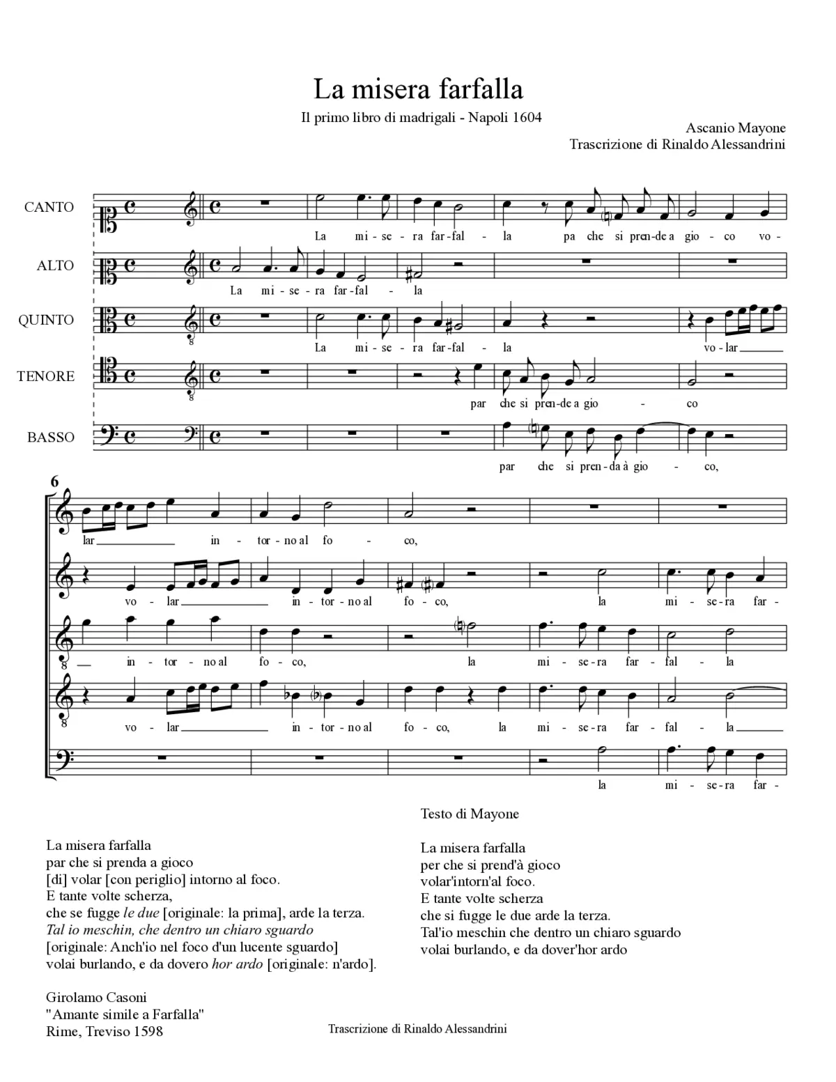 La misera farfalla - Page 1