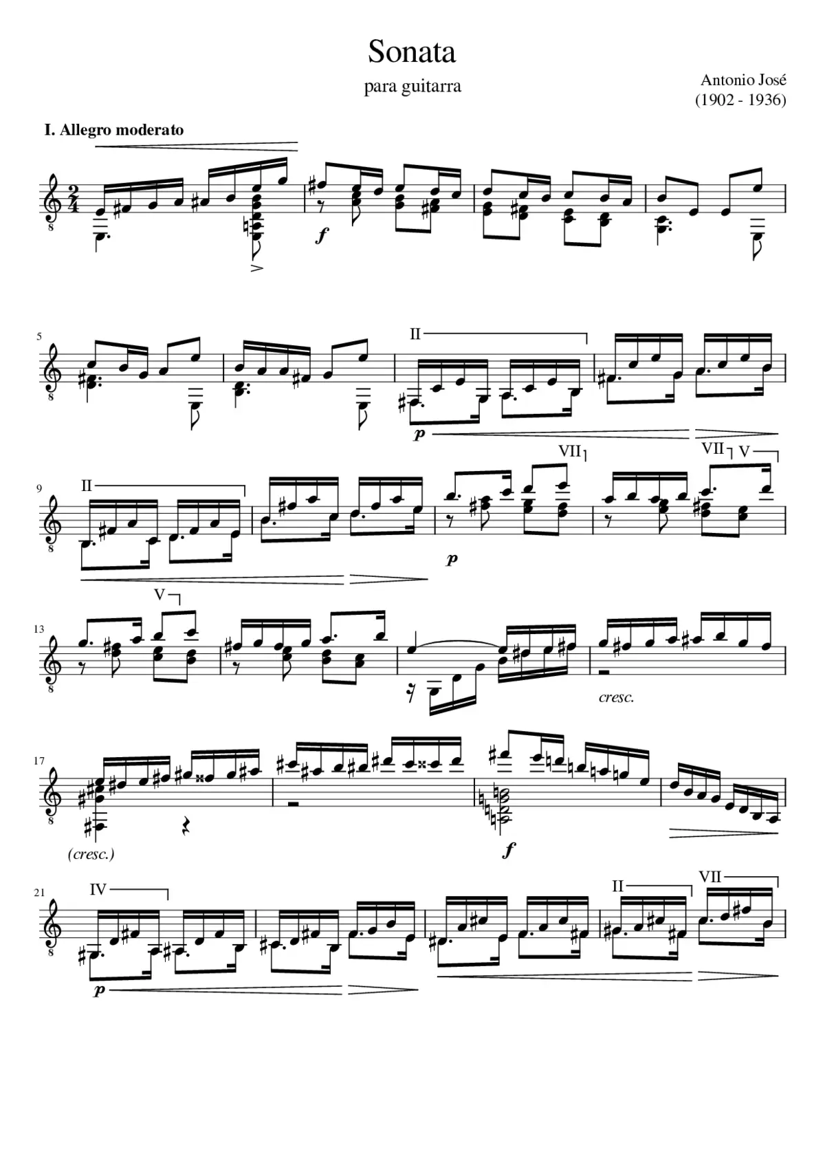 Guitar Sonata - Page 1