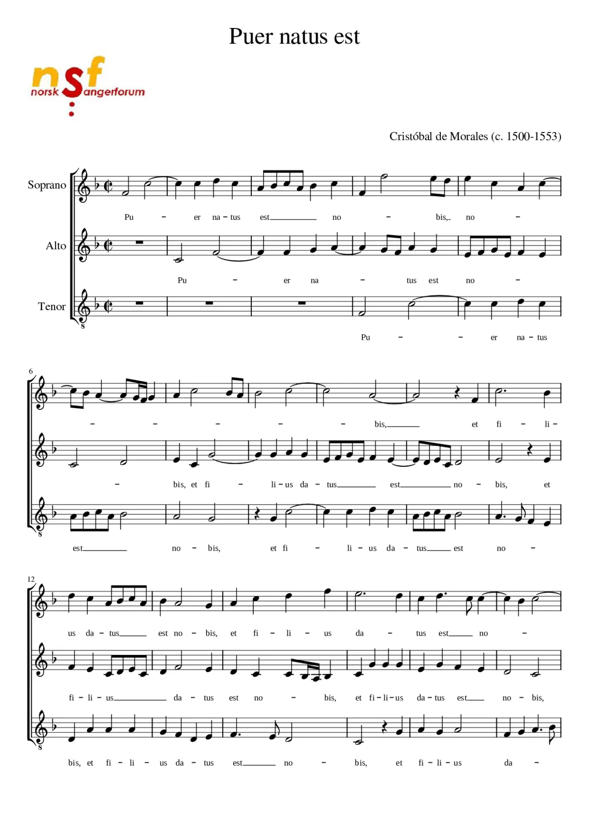 Puer natus est - Page 1
