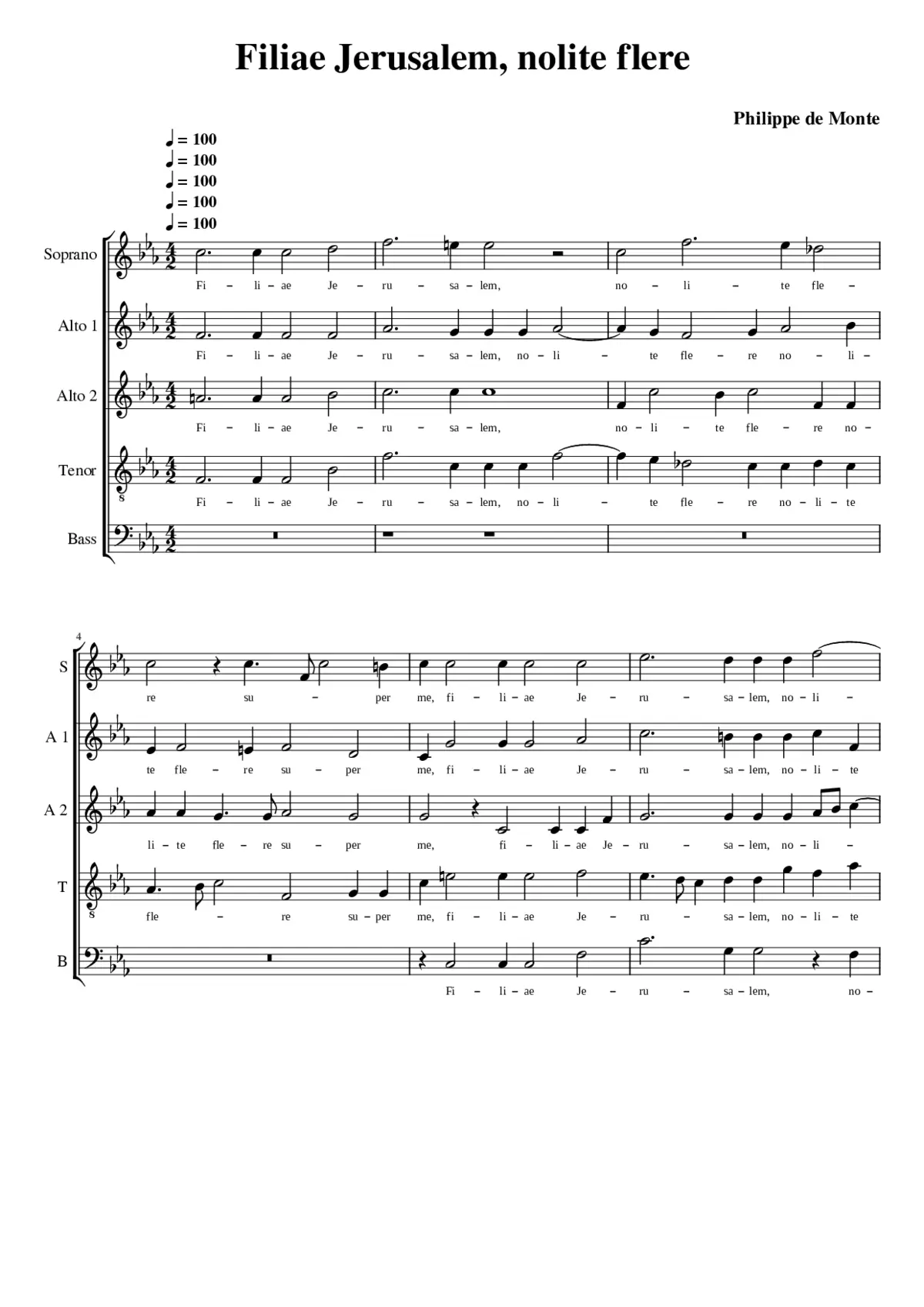 Filiae Jerusalem nolite flere - Page 1