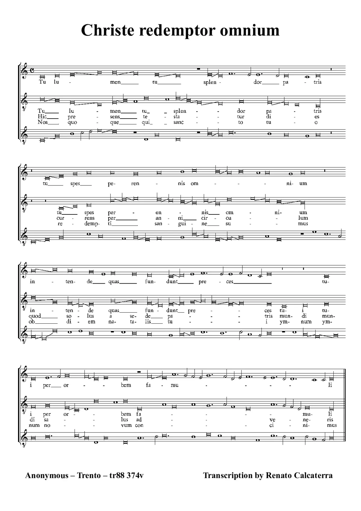 Christe redemptor omnium III - Page 1
