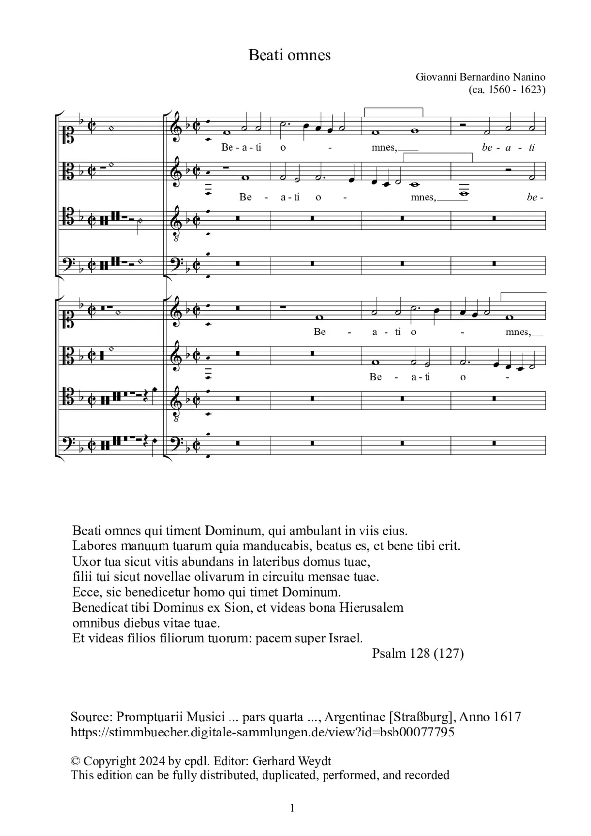 Beati omnes - Page 1