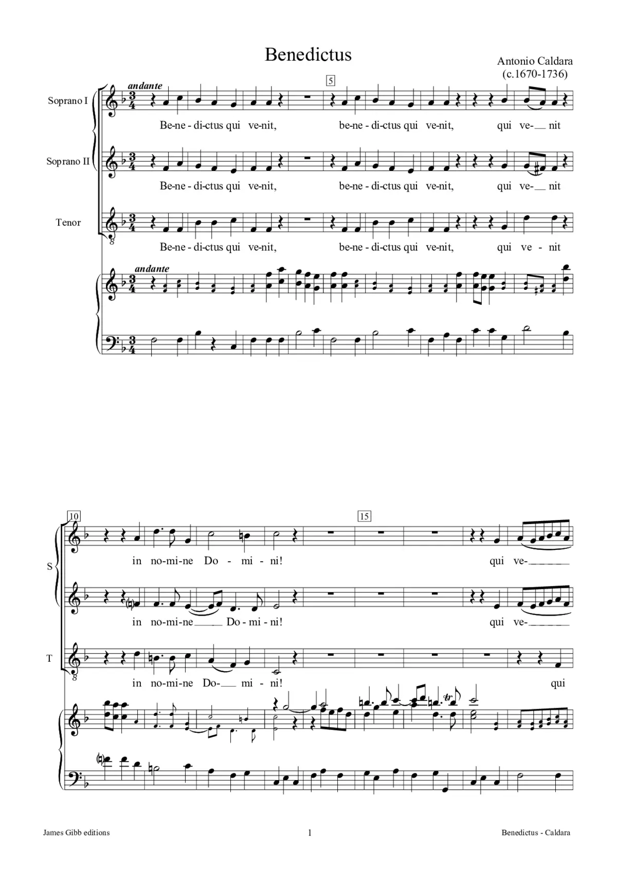 Benedictus - Page 1