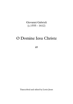 O Domine Jesu Christe