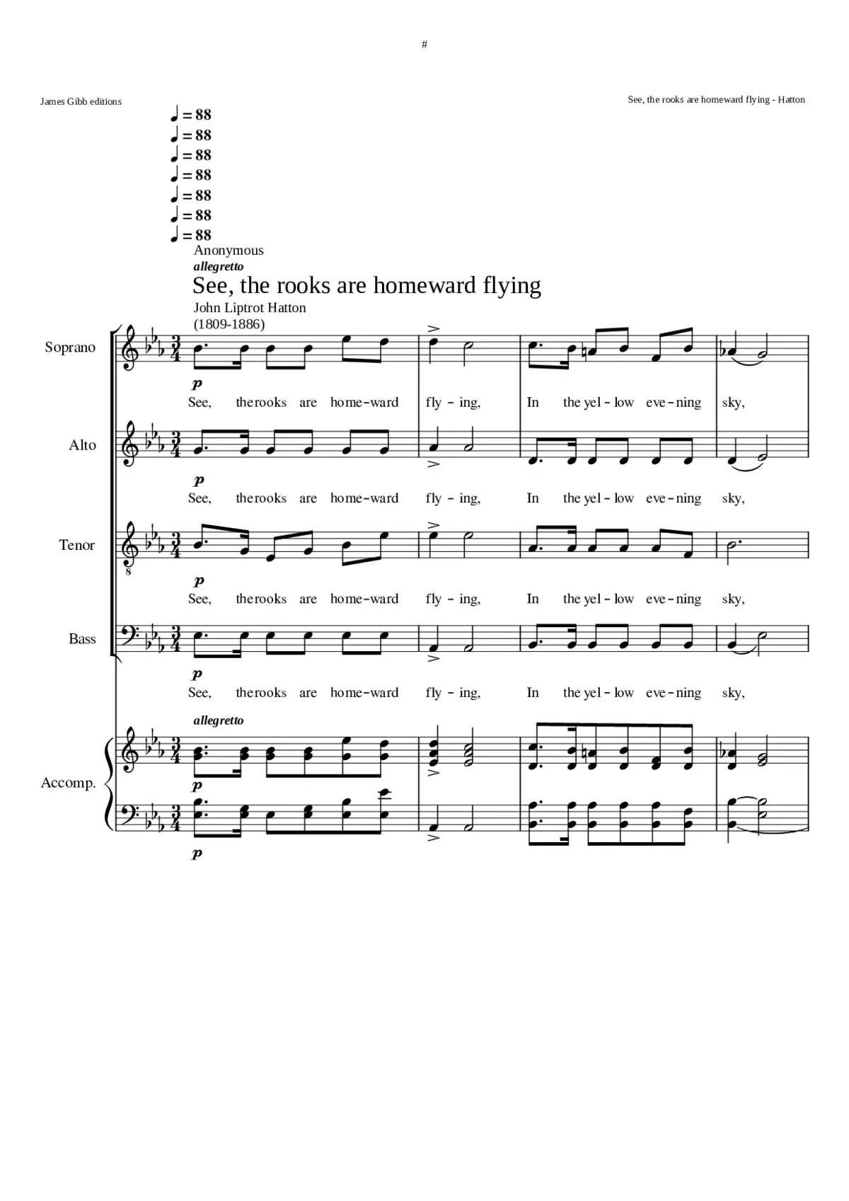 See the rooks are homeward flying - Page 1