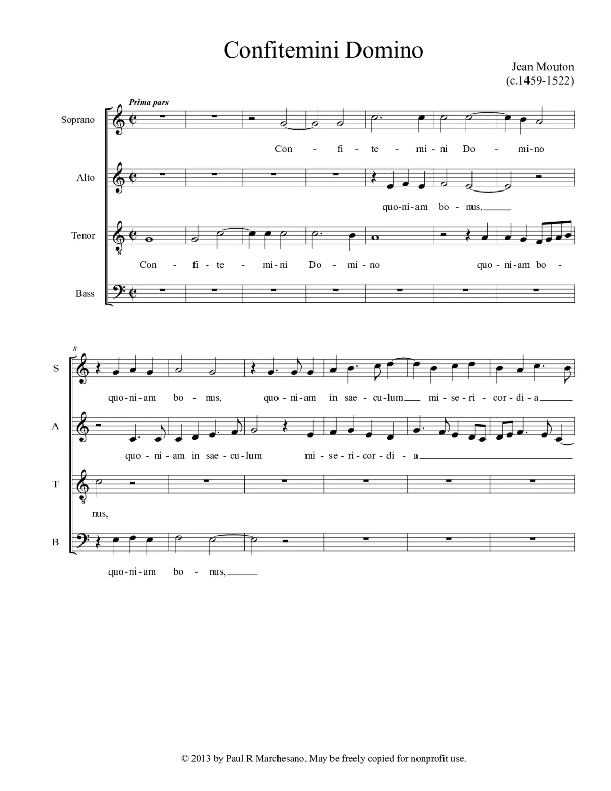 Confitemini Domino - Page 1