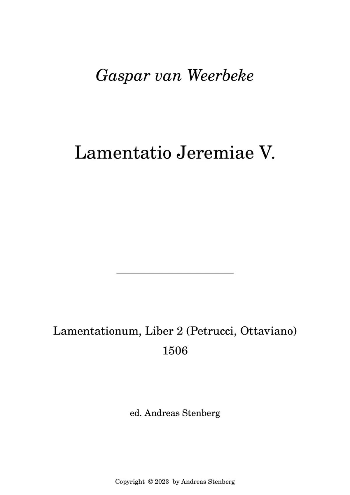 Lamentatio Jeremiae V. - Page 1