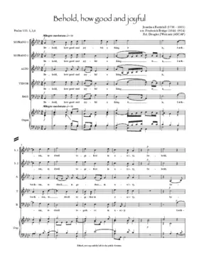 Behold, how good and joyful