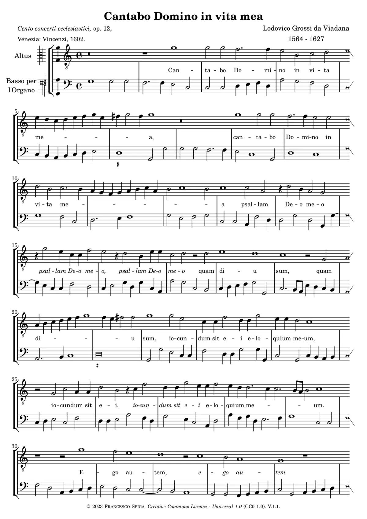 Cantabo Domino in vita mea - Page 1