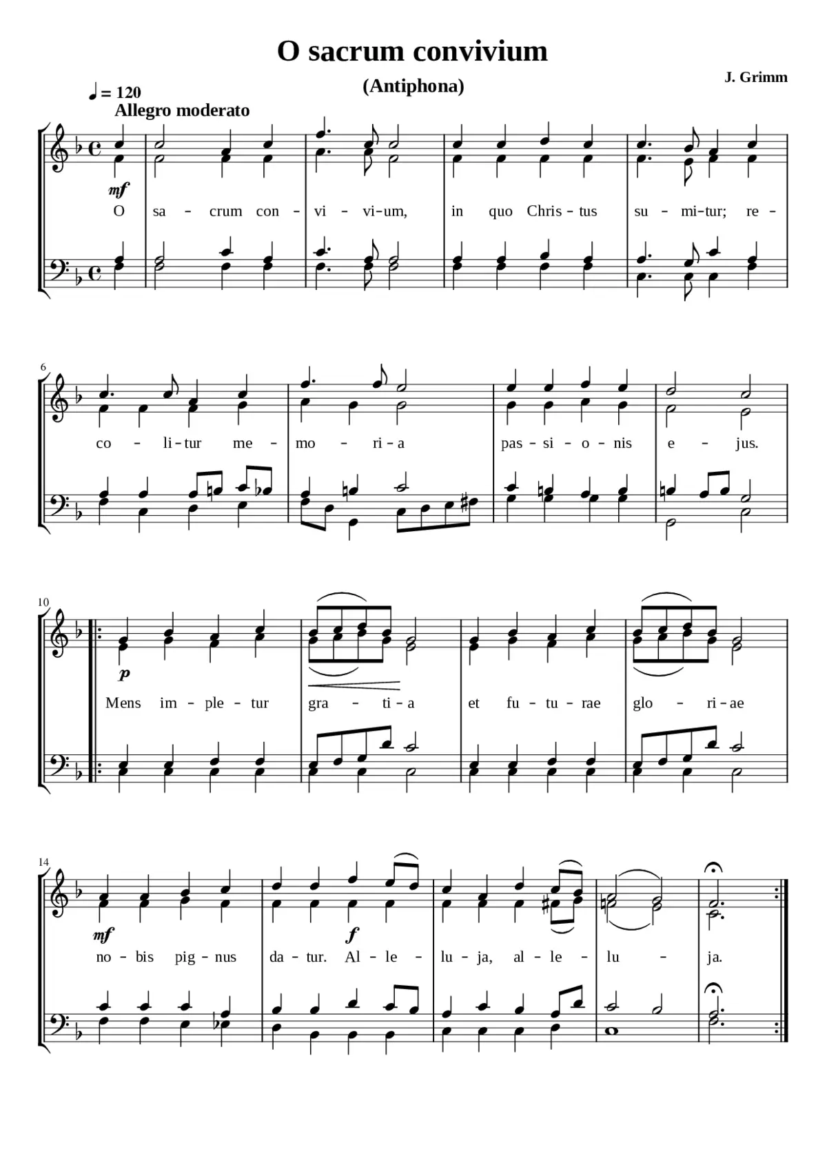 O sacrum convivium - Page 1