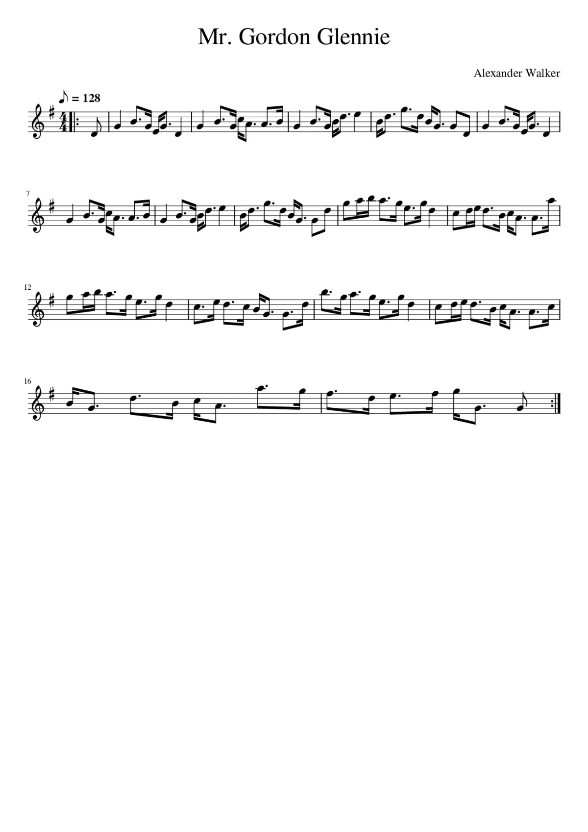 Mr. Gordon Glennie - Page 1