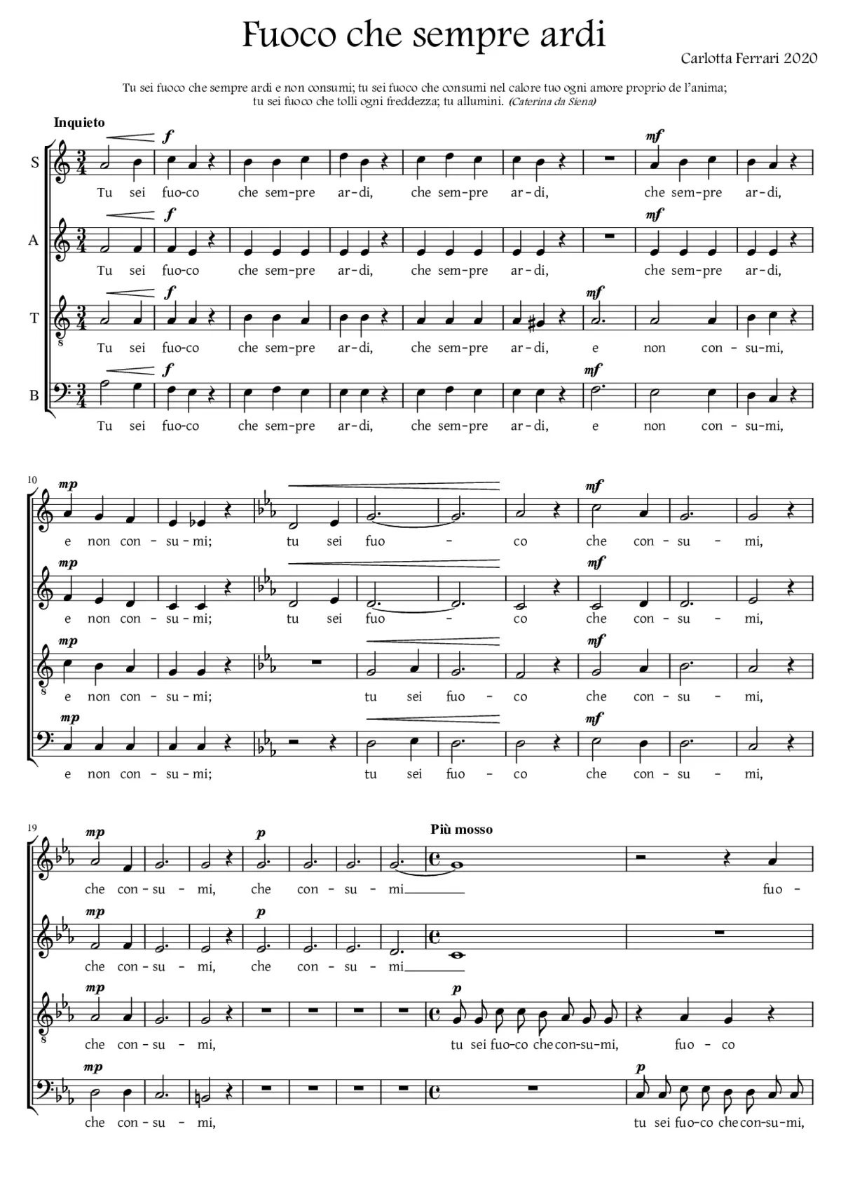 Fuoco che sempre ardi - Page 1
