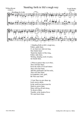 Standing forth on life's rough way