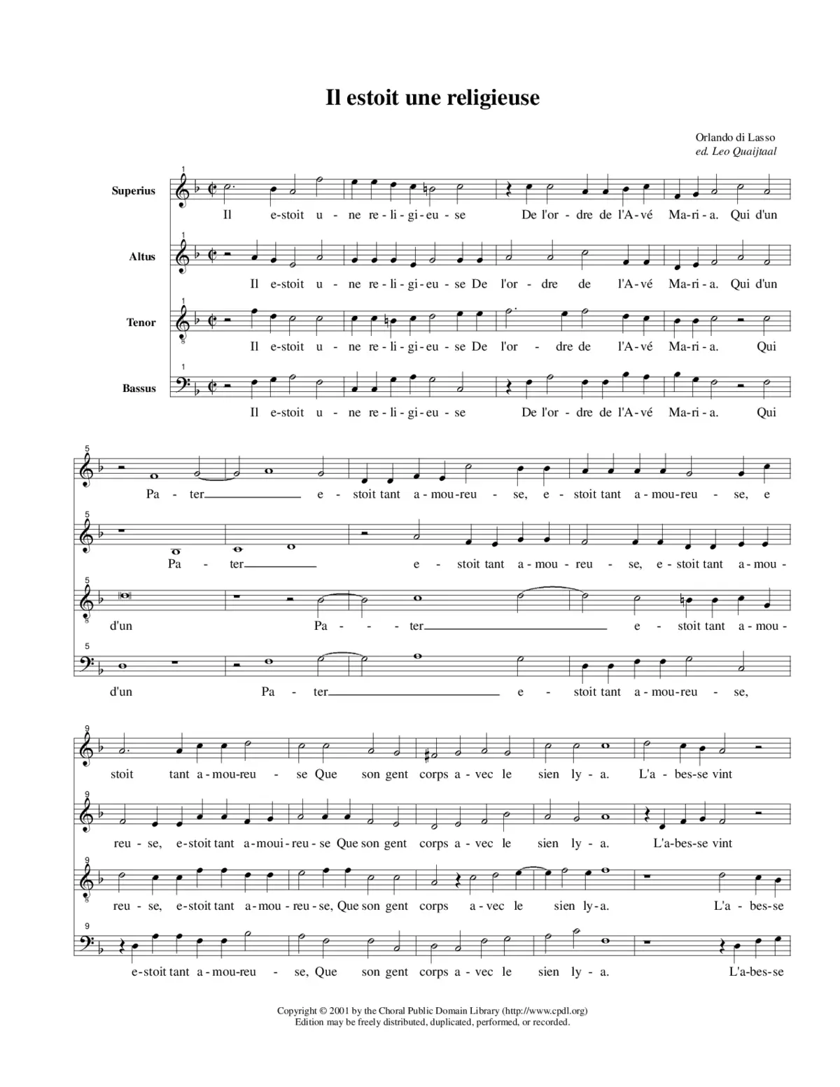 Il estoit une religieuse - Page 1