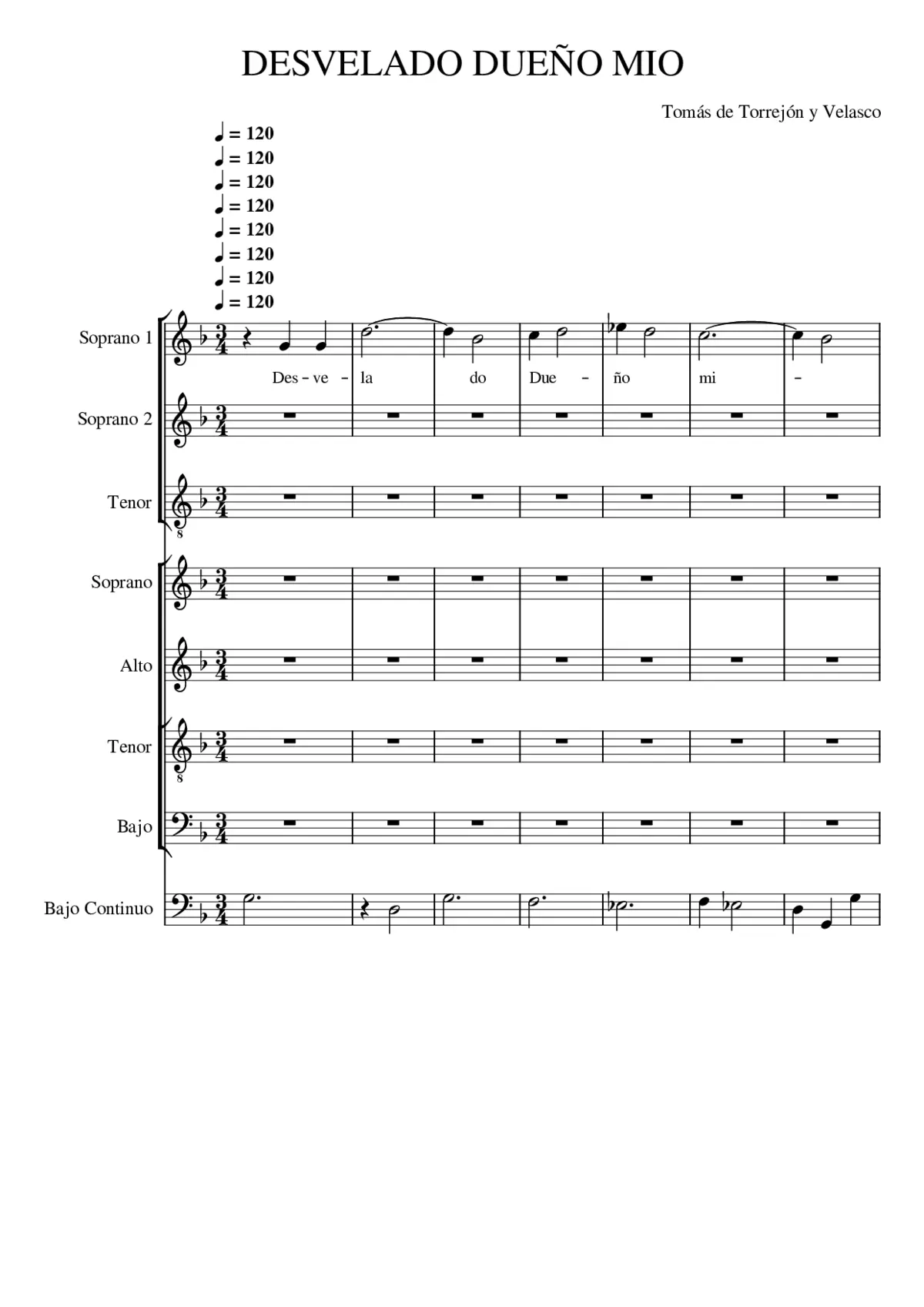 Desvelado Dueño Mío - Page 1