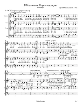 V Molitvakh Neusypayushchuyu