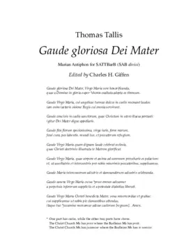 Gaude gloriosa Dei Mater