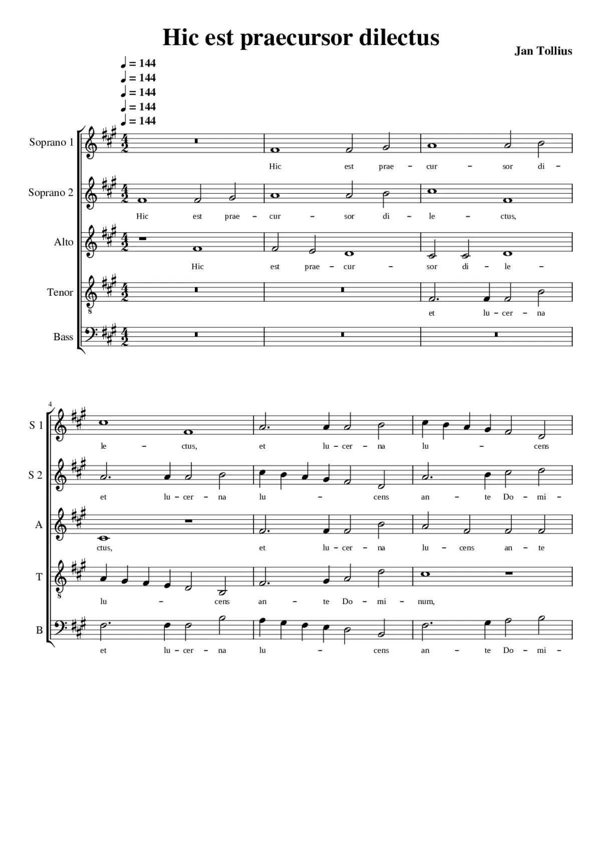 Hic est praecursor dilectus - Page 1