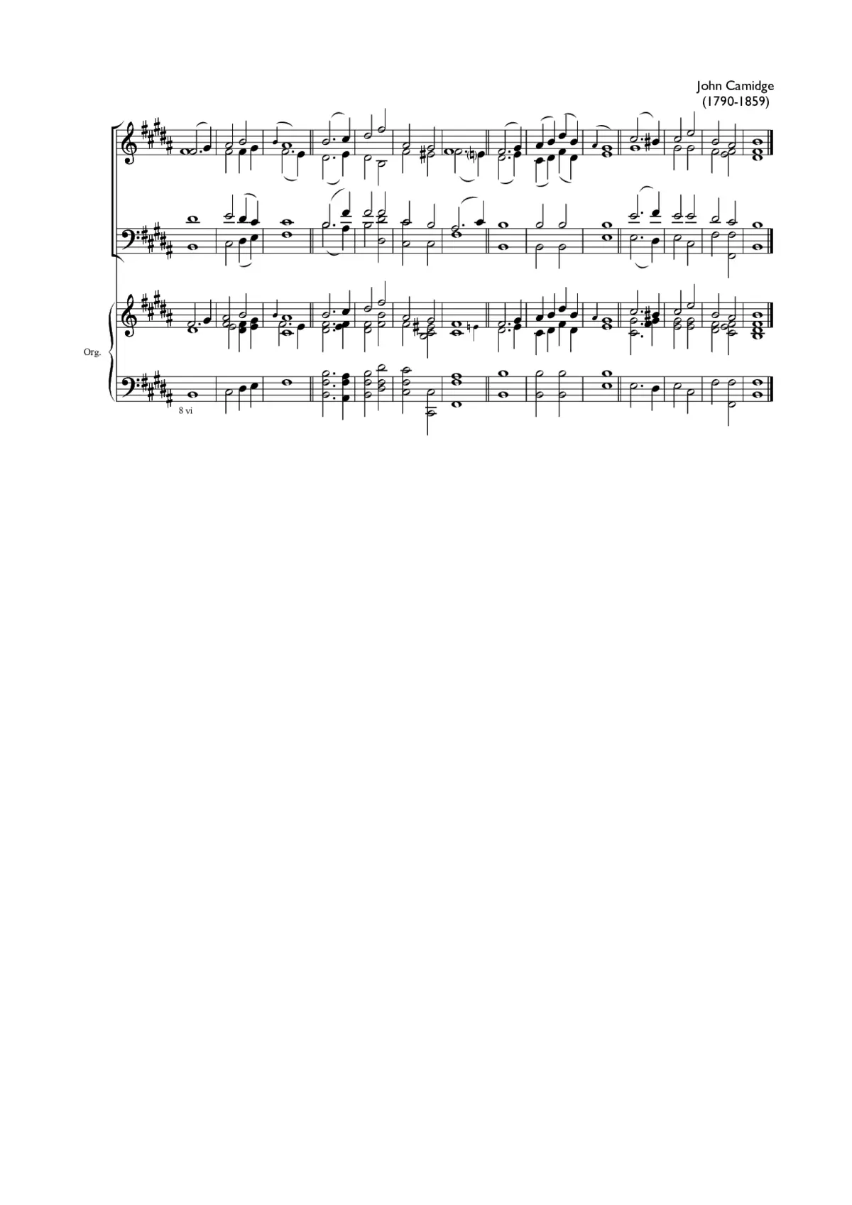 Double chant in B major - Page 1