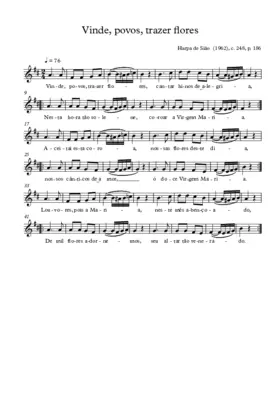 Vinde, povos, trazer flores