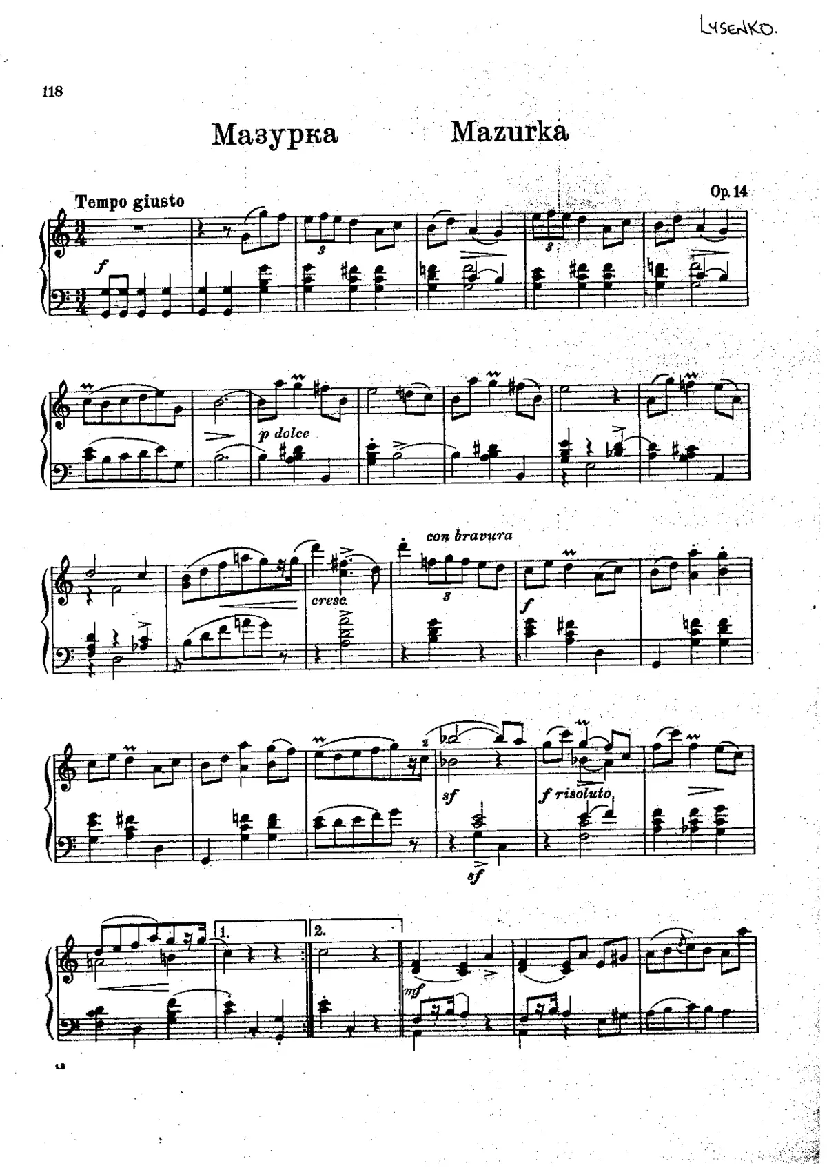 2 Mazurkas - Page 1