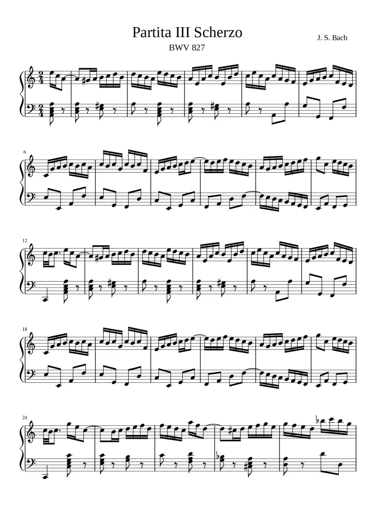 Partita in A minor BWV 827 - Page 1
