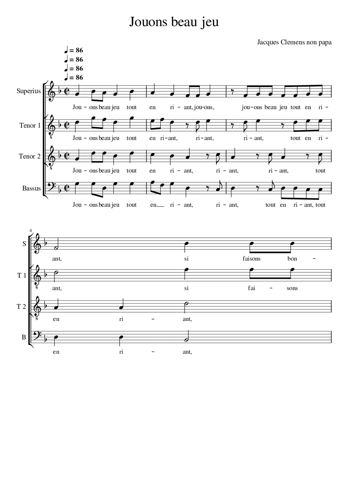 Jouons beau jeu tout en riant - Page 1