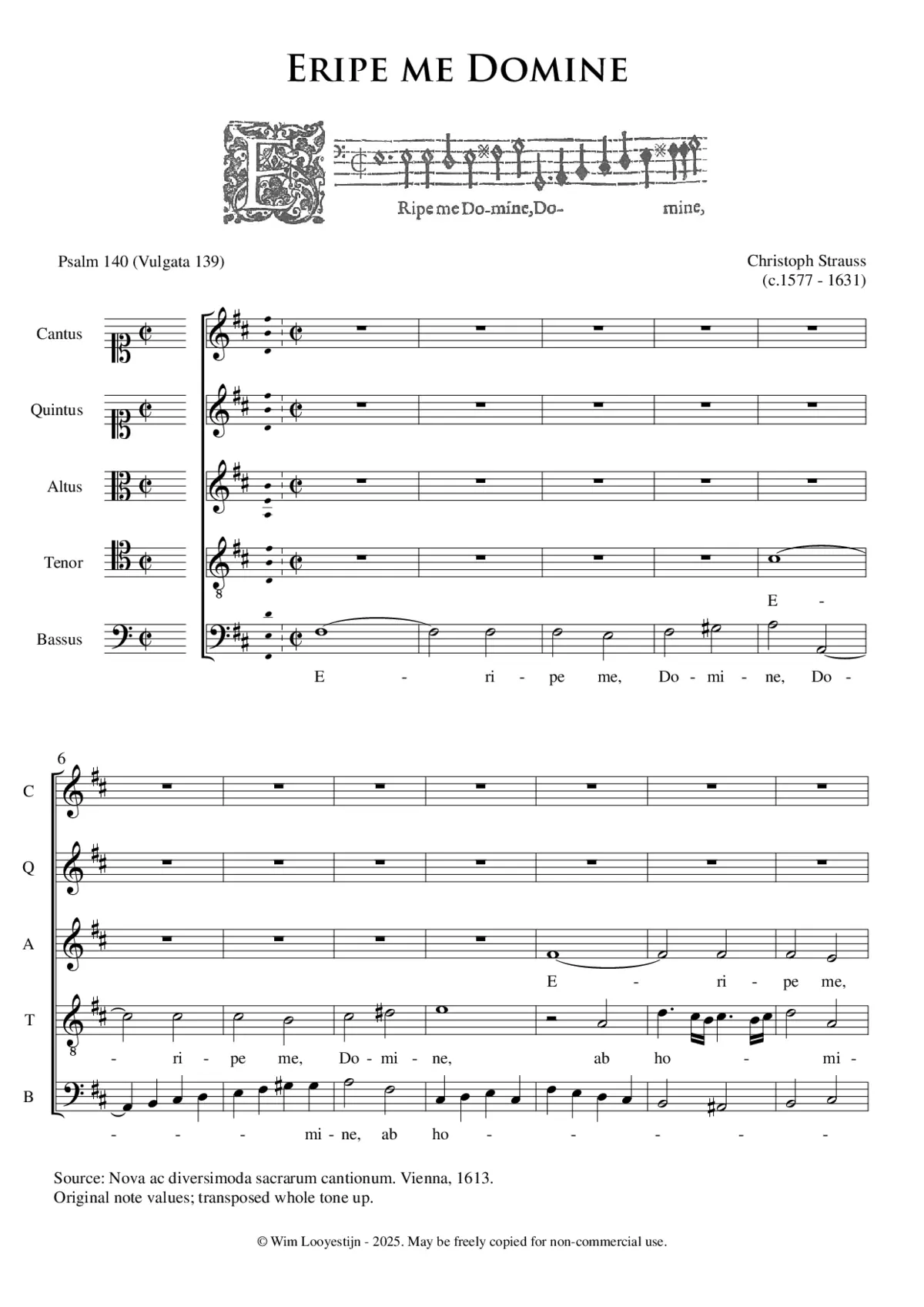 Eripe me Domine a 5 - Page 1
