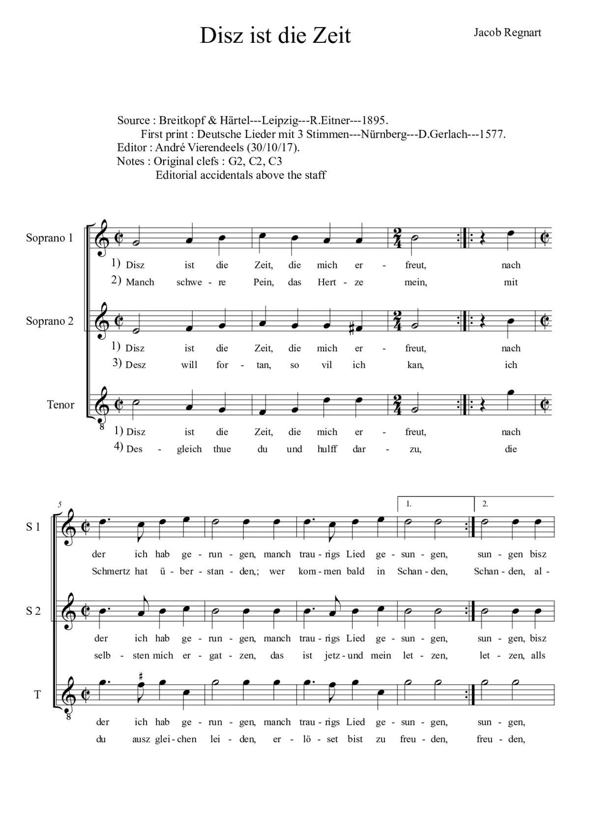 Disz ist die Zeit - Page 1