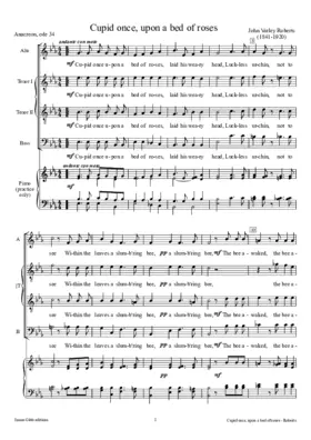 Cupid once upon a bed of roses