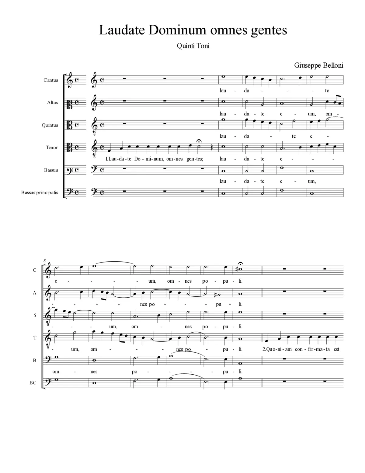 Laudate Dominum omnes gentes - Page 1